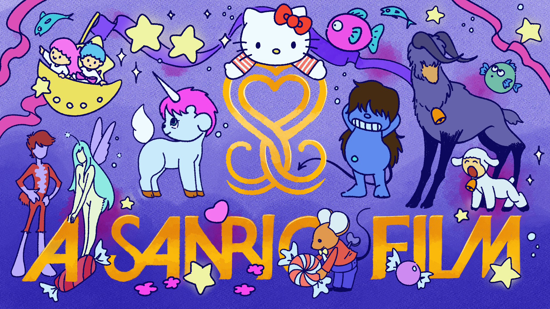 Many of Sanrio Film's many characters. Image by Kelsey Short.