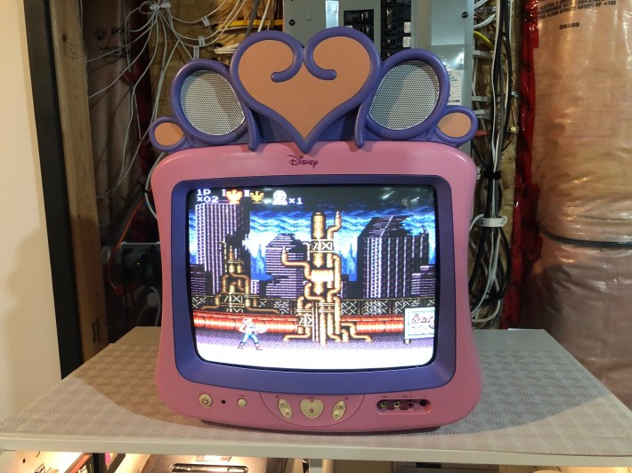 A Disney Princess TV modified to accept RGB.
