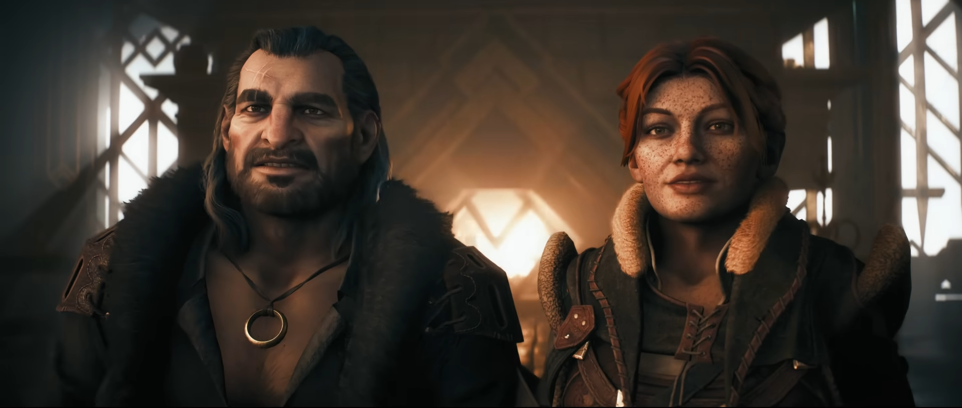 varric and harding from the trailer for dragon age: veilguard