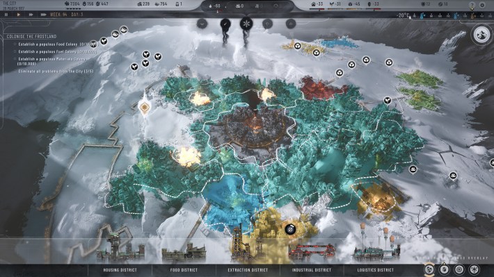 The different districts in Frostpunk 2