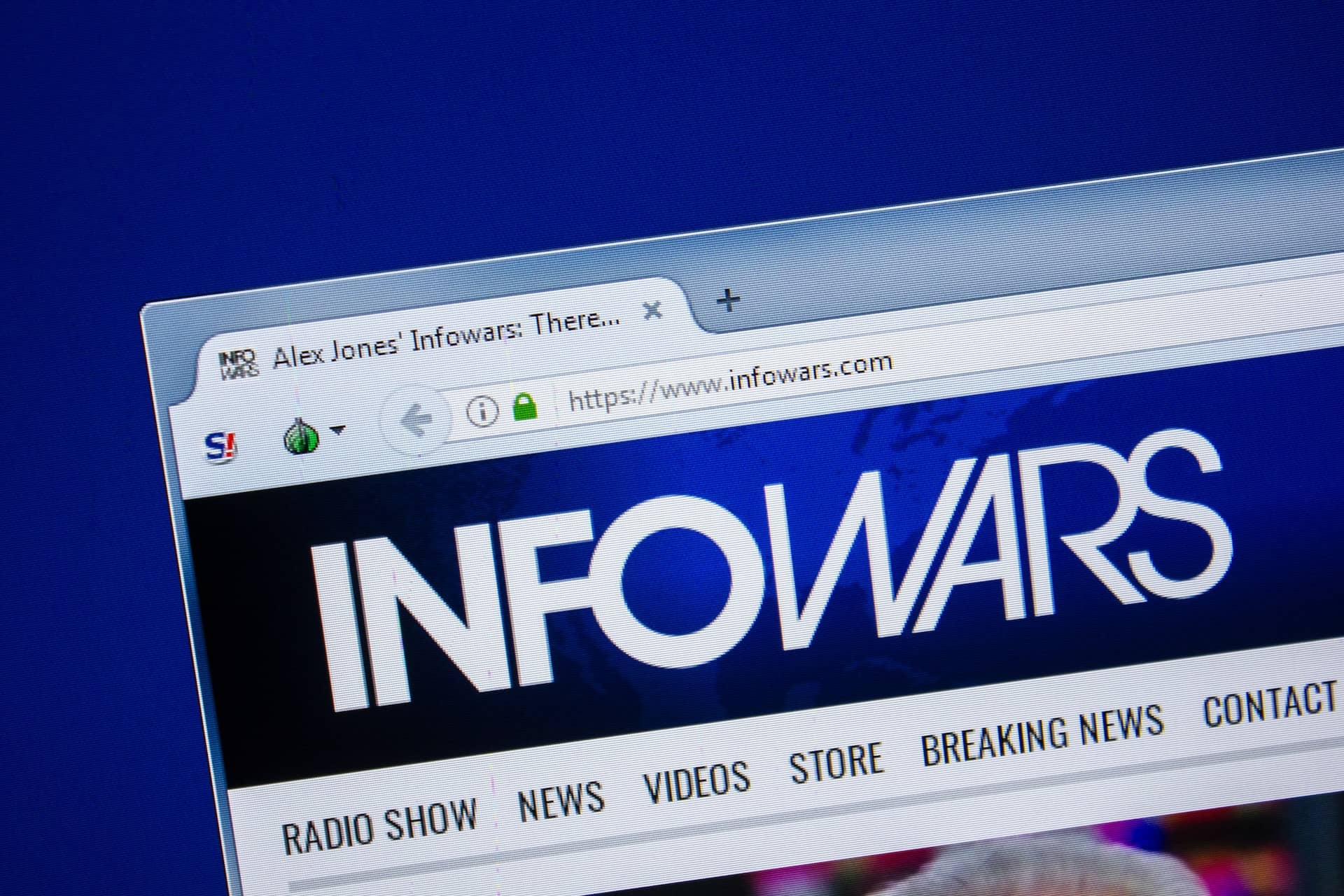 the homepage of infowars