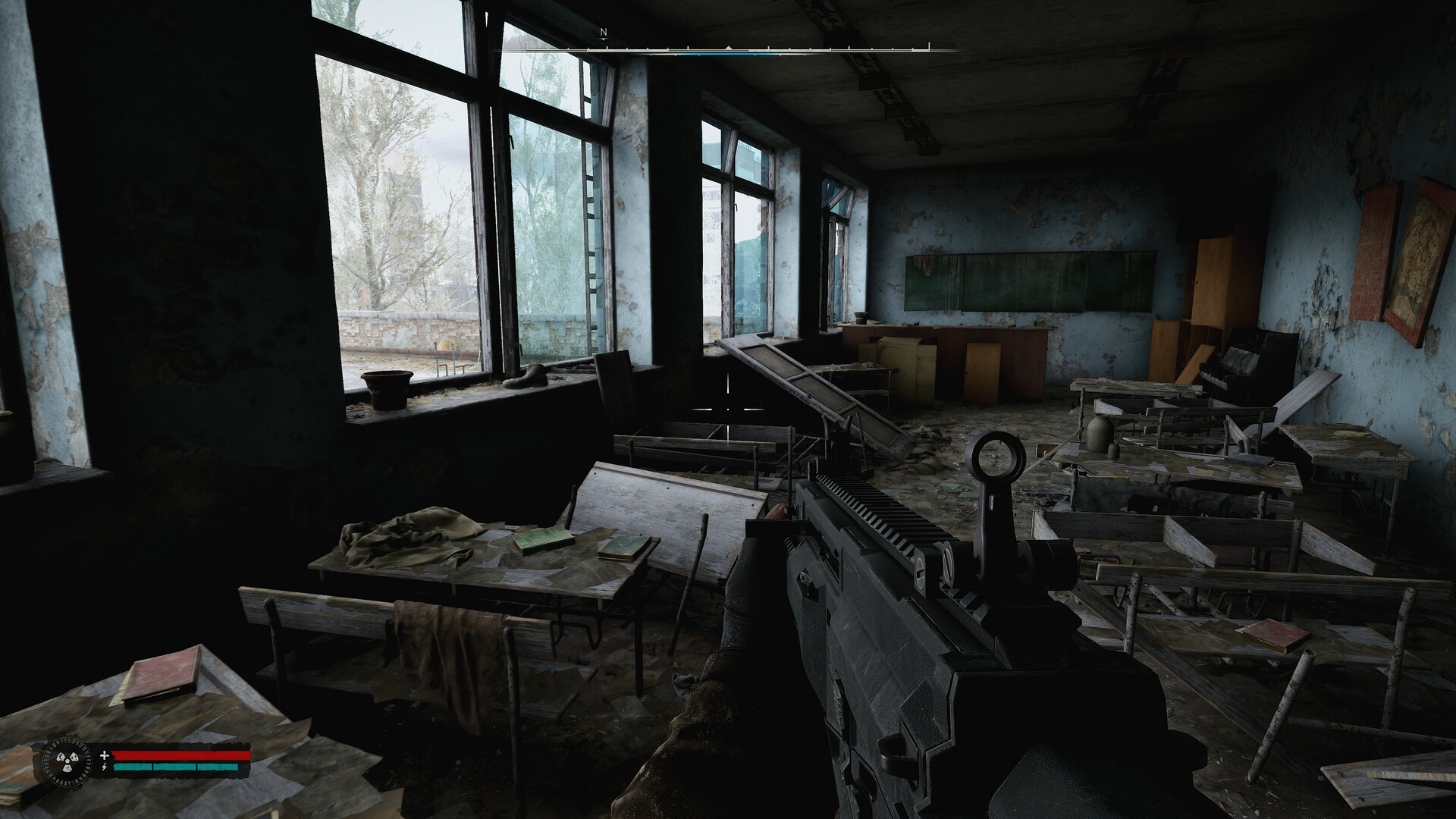 A screenshot of a destroyed interior in "Stalker 2"