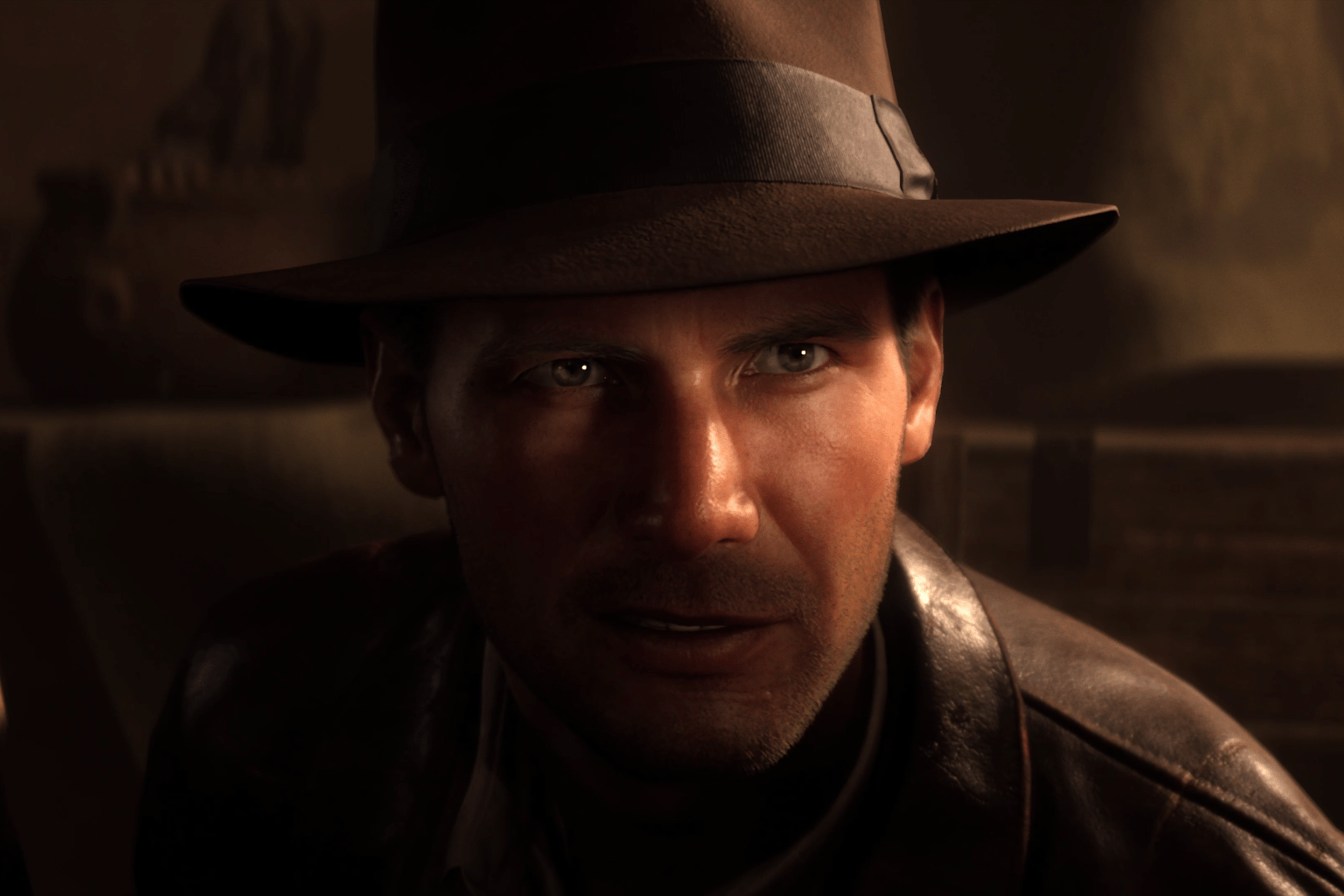 Indiana Jones and his eyes are lit in that very specific way that they do in the movie.