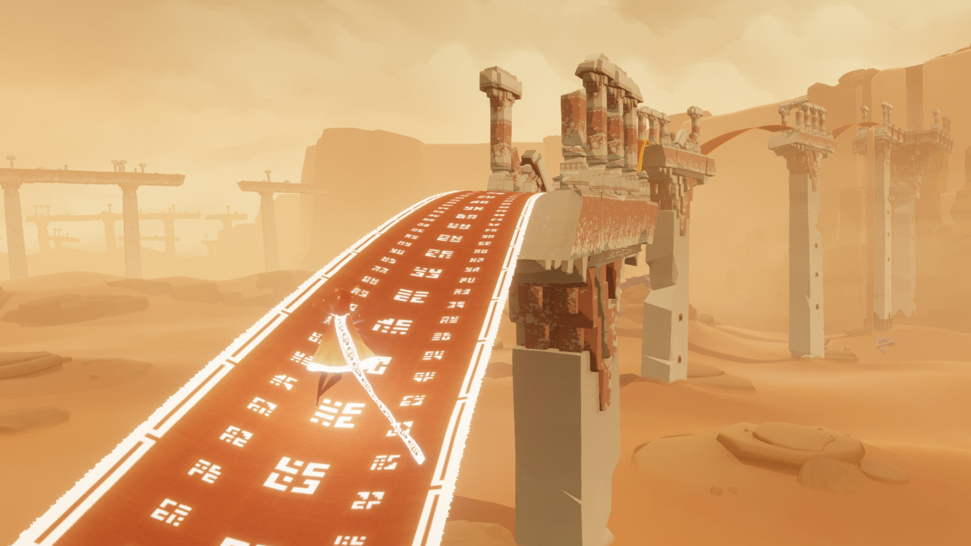 A screenshot from the game "Journey"