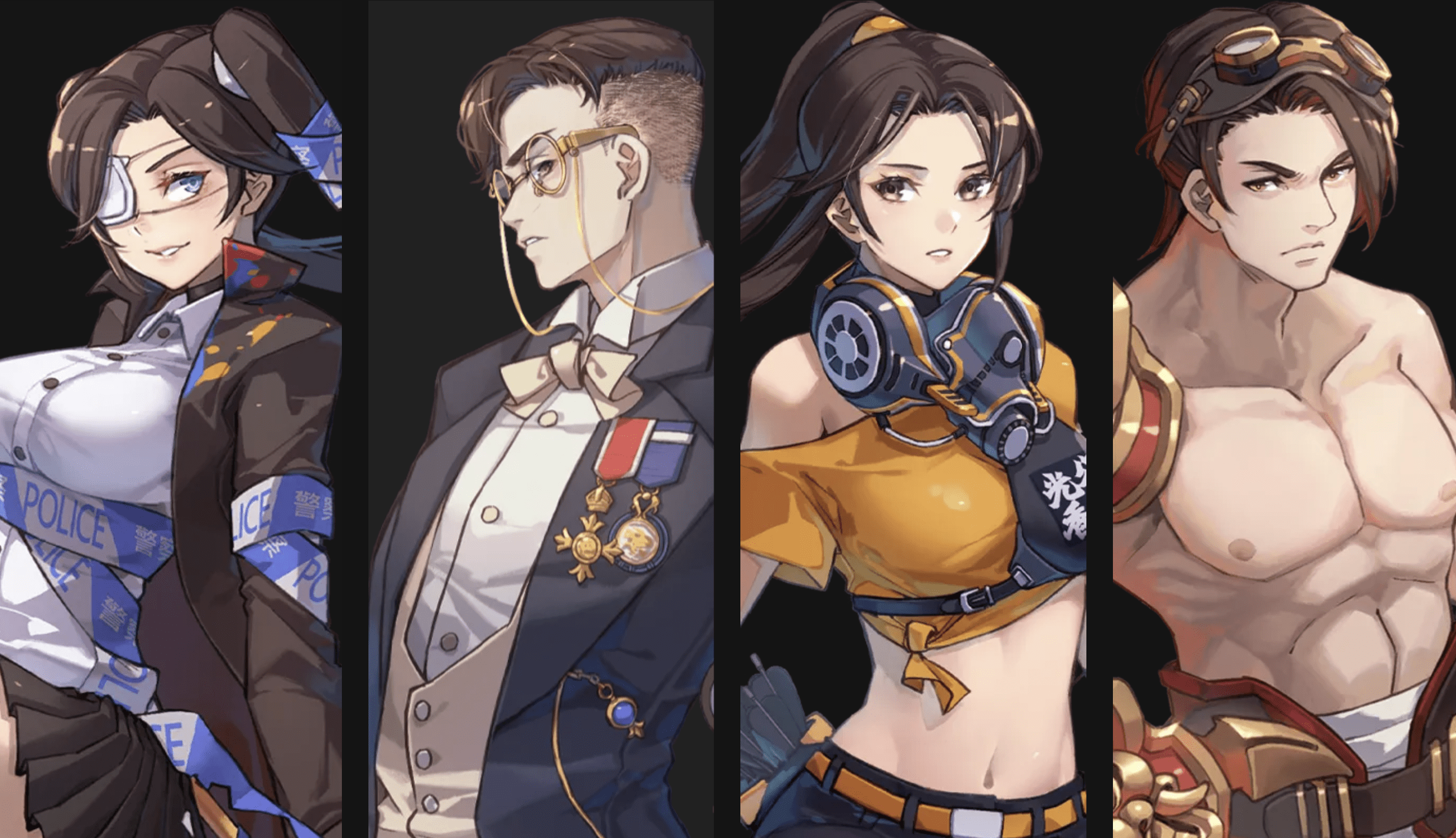 Characters from Reversed Front Bonfire