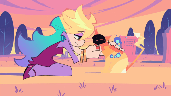 Panty petting Vibe in New Panty & Stocking with Garterbelt.