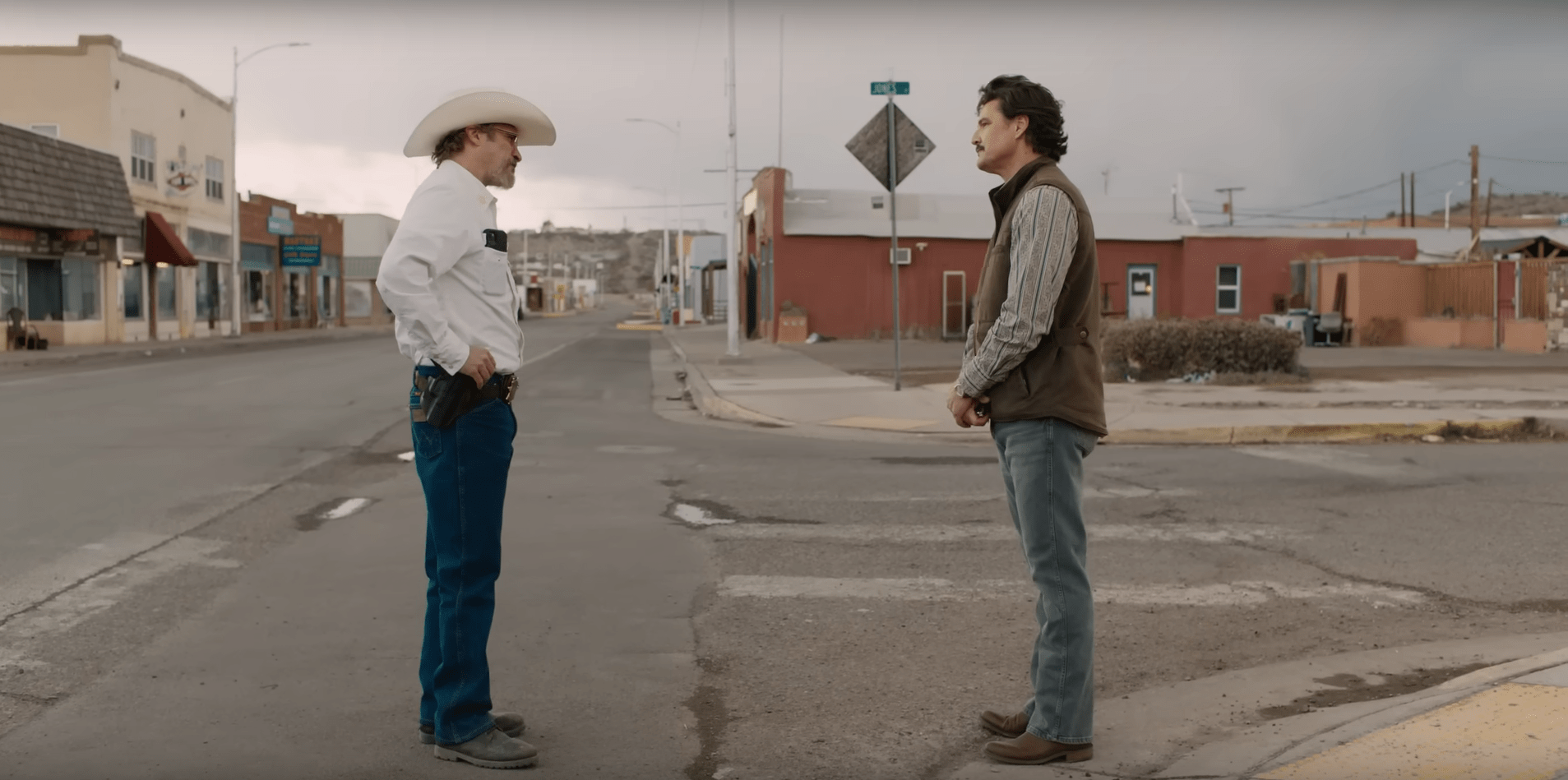 joaquin phoenix and pedro pascal in eddington
