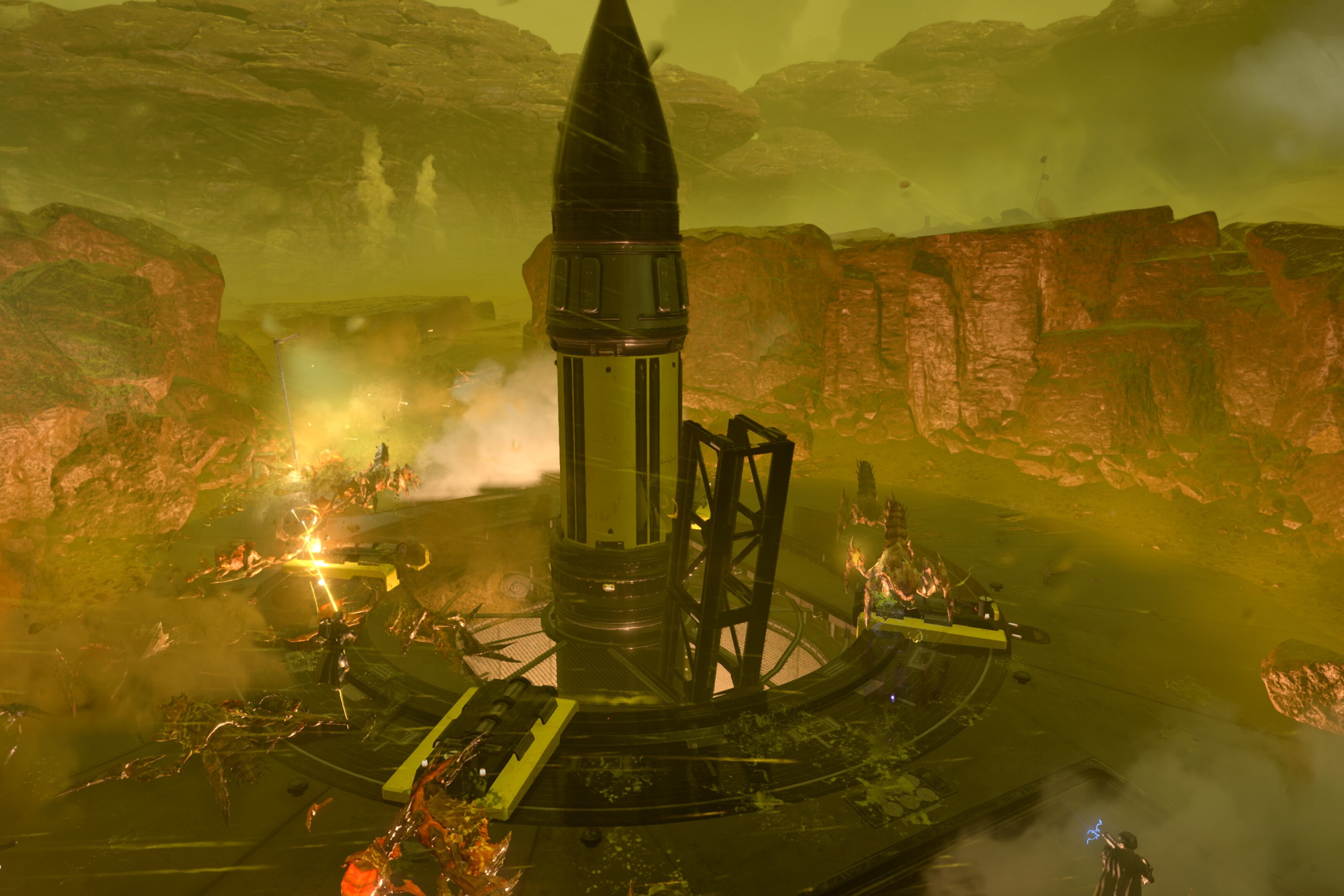 an image of a very big bomb from helldivers 2
