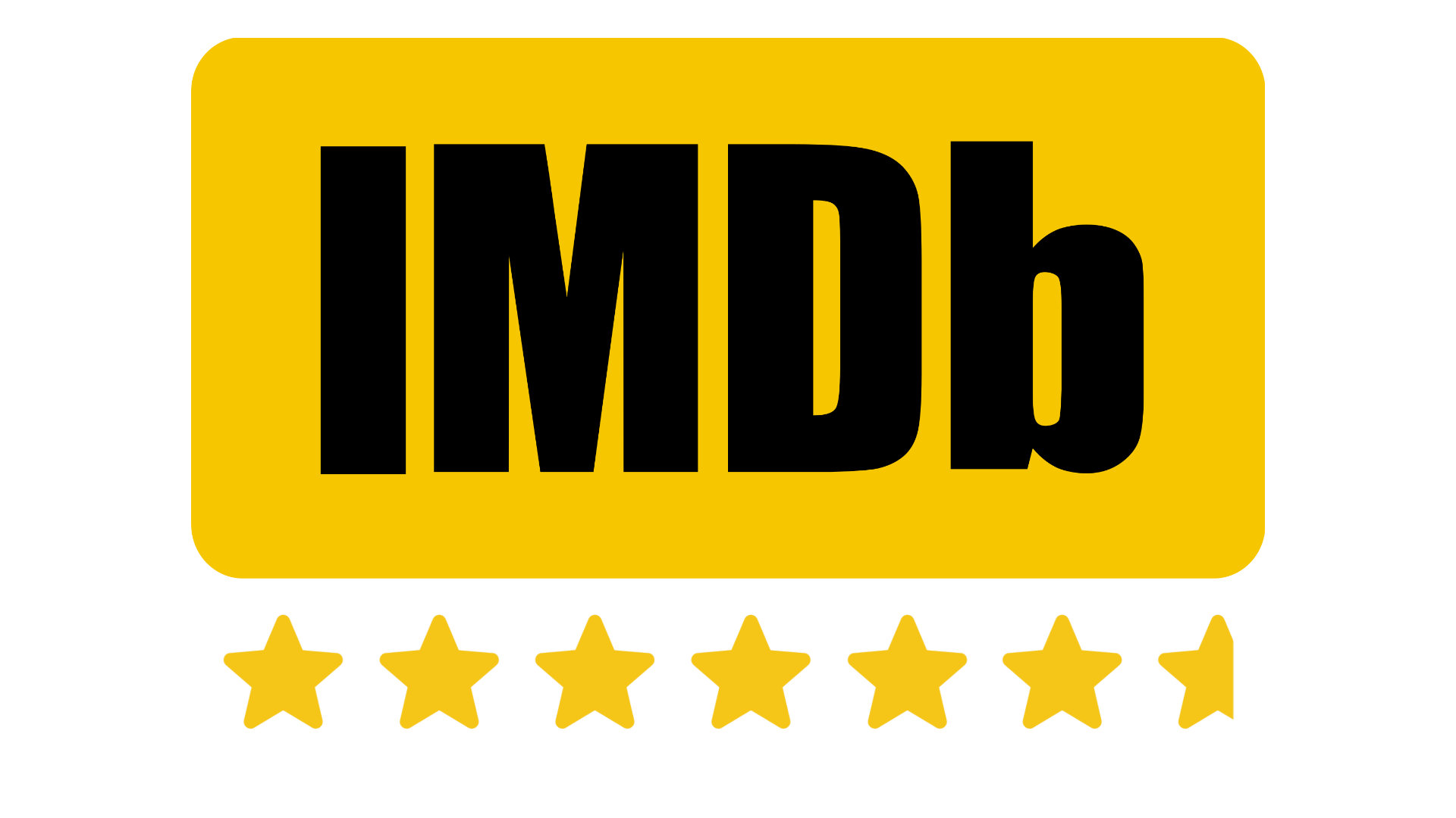 The IMDb Logo with roughly 6.7 stars underneath them.